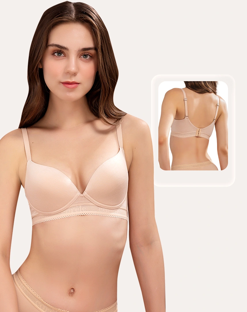 Áo ngực mút mỏng không gọng bản lưng to che mỡ lưng vải sợi tre cao cấp mềm mại mát mẻ 30138A - Just Bamboo- Corèle Pháp