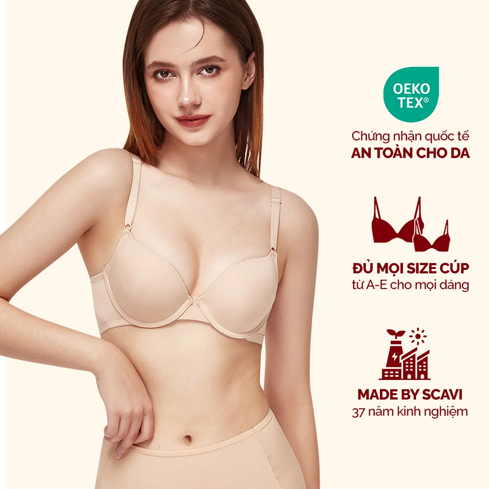 Áo ngực Marguerite siêu nâng mút dày, có gọng gom nâng hiệu quả, chuẩn an toàn quốc tế OEKO-TEX từ Corèle Pháp - 32138 Áo ngực Marguerite siêu nâng mút dày, có gọng gom nâng hiệu quả, chuẩn an toàn quốc tế OEKO-TEX từ Corèle Pháp - 32138