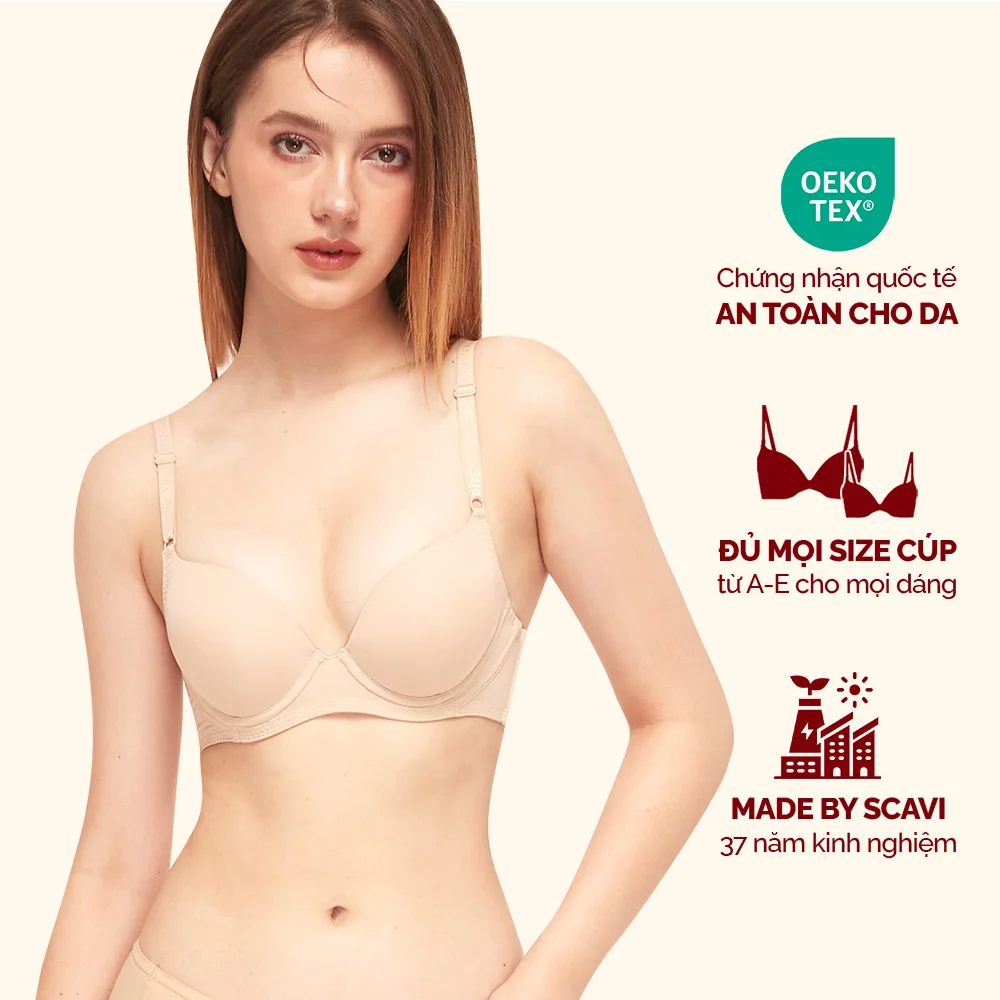 Áo ngực nữ Marguerite siêu nâng, có gọng, gom nâng hiệu quả, chuẩn an toàn OEKO-TEX từ Corèle Pháp - 32147/32147-1