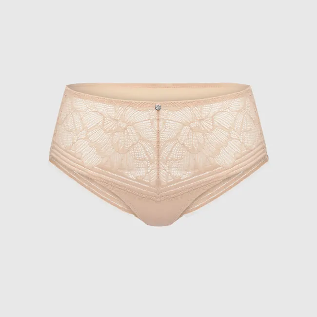 Quần lót nữ lưng vừa, phối ren hoa mẫu đơn nữ tính, chuẩn an toàn OEKO-TEX từ Corèle Pháp - 02166A Quần lót nữ lưng vừa, phối ren hoa mẫu đơn nữ tính, chuẩn an toàn OEKO-TEX từ Corèle Pháp - 02166A