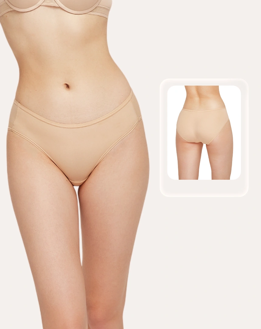 Quần lót nữ Marguerite lưng vừa, thun lạnh co giãn tốt, chuẩn an toàn quốc tế OEKO-TEX từ Corèle Pháp - 02169