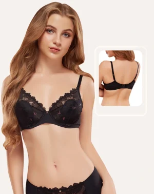 Áo ngực dáng Brallete, có gọng, cúp tai thỏ gợi cảm, phối ren Soft Glam chuẩn an toàn OEKO-TEX từ Corèle Pháp - W0165A Áo ngực dáng Brallete, có gọng, cúp tai thỏ gợi cảm, phối ren Soft Glam chuẩn an toàn OEKO-TEX từ Corèle Pháp - W0165A