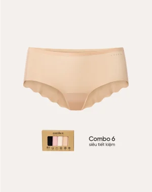 (Combo 06) quần lót nữ lưng vừa Corèle thun lạnh cao cấp, không đường may, an toàn cho da nhạy cảm - Corele - 02155A-6 (Combo 06) quần lót nữ lưng vừa Corèle thun lạnh cao cấp, không đường may, an toàn cho da nhạy cảm - Corele - 02155A-6