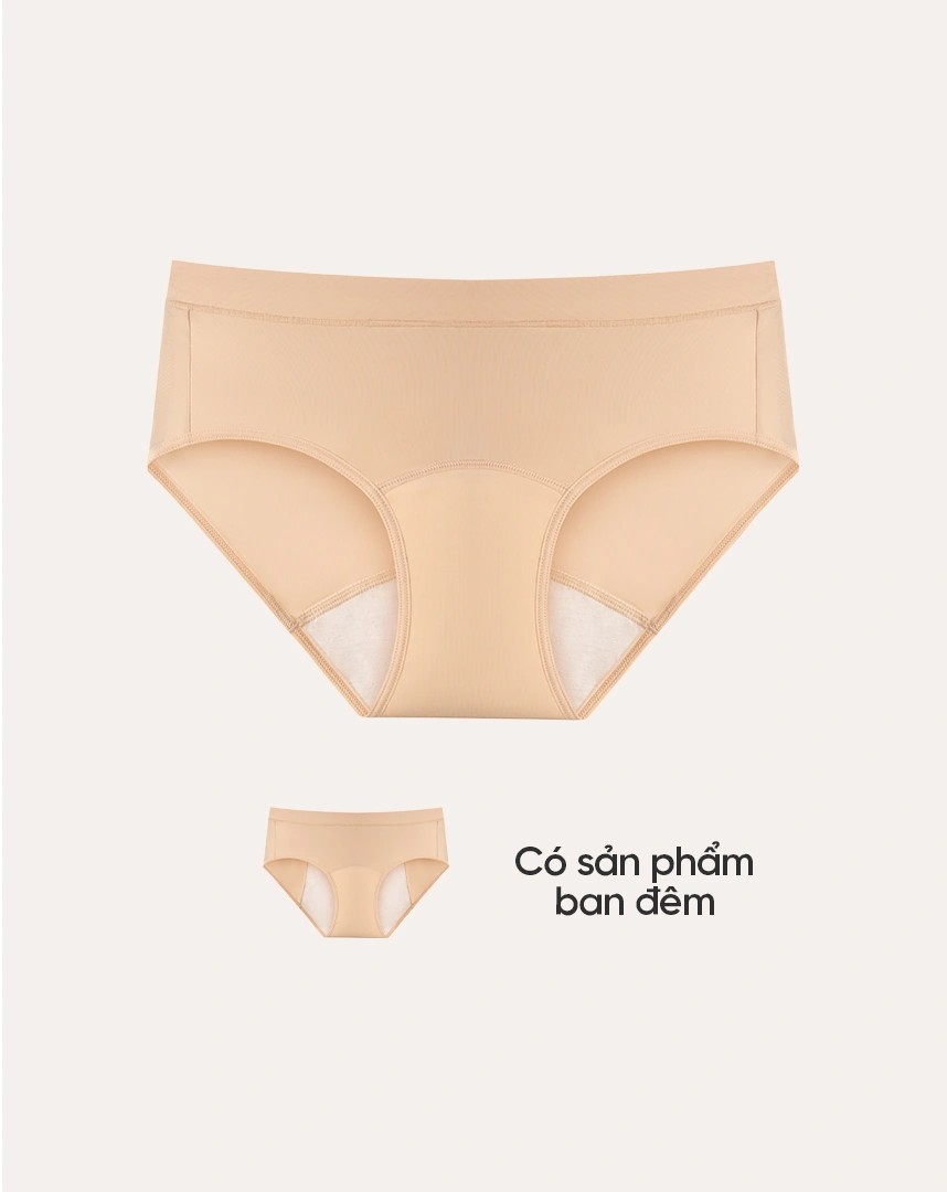 Quần lót Nguyệt San (ban ngày ☀️) lưng vừa, vải thun lạnh cao cấp – Marguerite – 02181-1