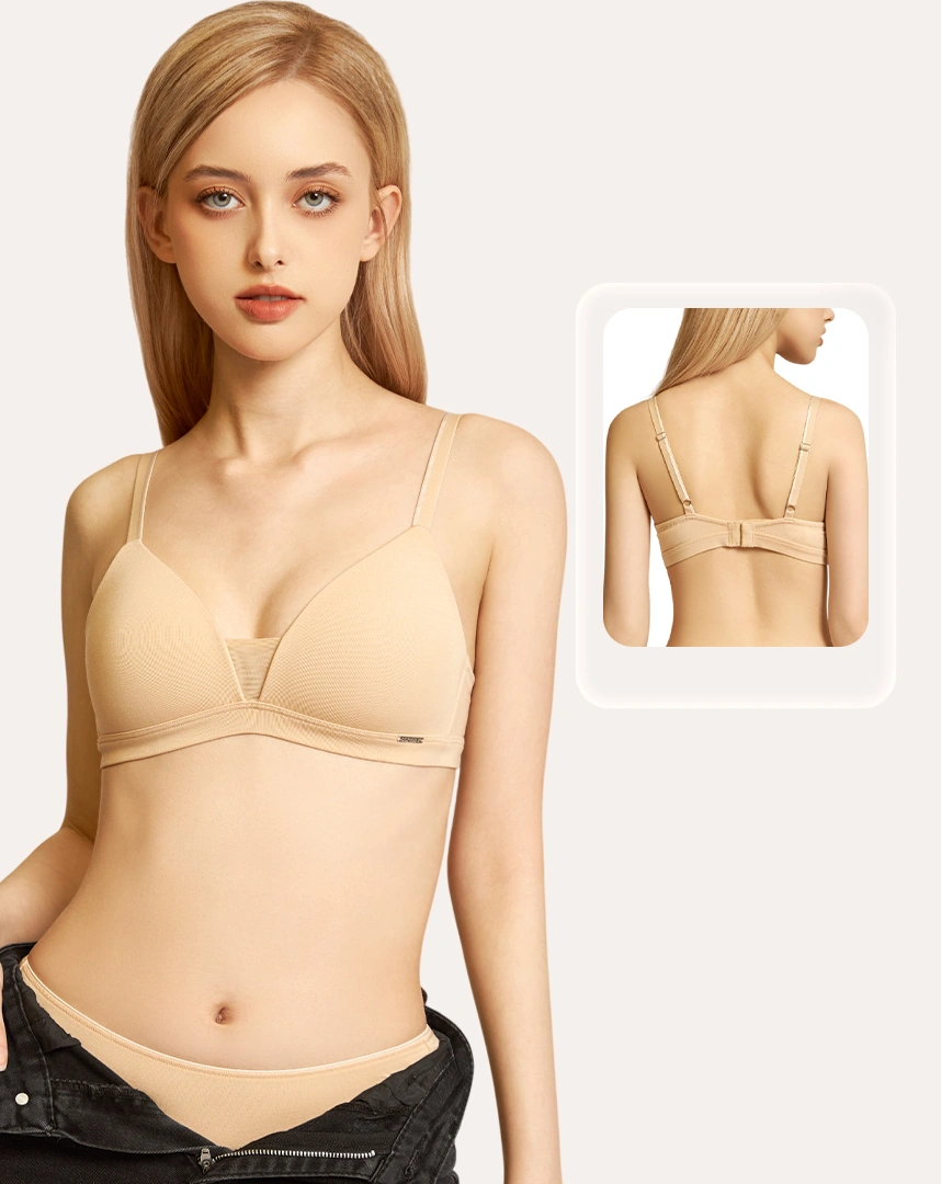 Áo ngực mút mỏng không gọng, cup tam giác, vải sợi sồi cao cấp mềm mại chuẩn an toàn OEKO-TEX từ Corèle Pháp – 50170A