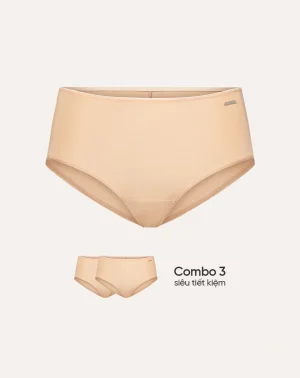 (Combo 03) Quần lót nữ siêu tiết kiệm Corèle vải sợi sồi, cạp vừa, chuẩn an toàn quốc tế OEKO-TEX từ Corèle Pháp – 02170A (Combo 03) Quần lót nữ siêu tiết kiệm Corèle vải sợi sồi, cạp vừa, chuẩn an toàn quốc tế OEKO-TEX từ Corèle Pháp – 02170A