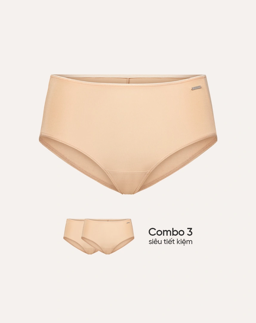 (Combo 03) Quần lót nữ siêu tiết kiệm Corèle vải sợi sồi, cạp vừa, chuẩn an toàn quốc tế OEKO-TEX từ Corèle Pháp – 02170A