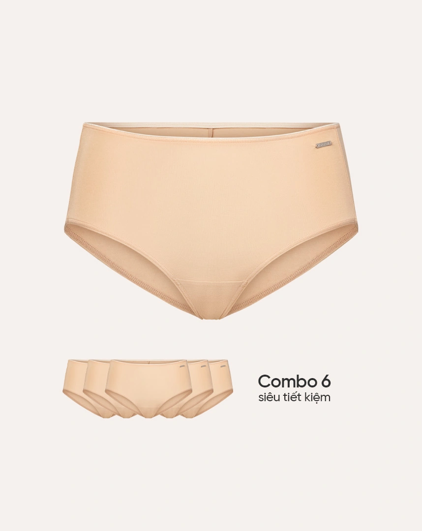 (Combo 06) Quần lót nữ siêu tiết kiệm Corèle vải sợi sồi, cạp vừa, chuẩn an toàn quốc tế OEKO-TEX từ Corèle Pháp – 02170A