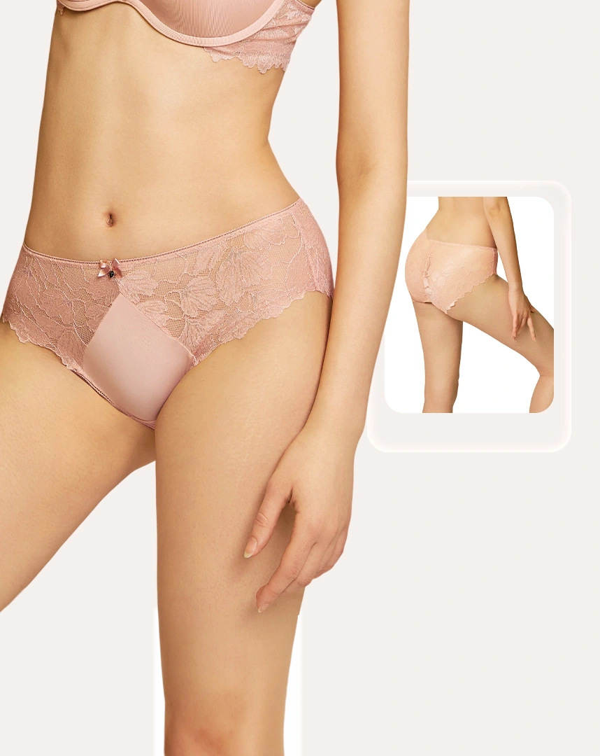 Quần lót lưng vừa Ren Xà cừ Corèle mịn mướt trên da, chuẩn an toàn quốc tế OEKO-TEX từ Corèle Pháp - 02171A Quần lót lưng vừa Ren Xà cừ Corèle mịn mướt trên da, chuẩn an toàn quốc tế OEKO-TEX từ Corèle Pháp - 02171A