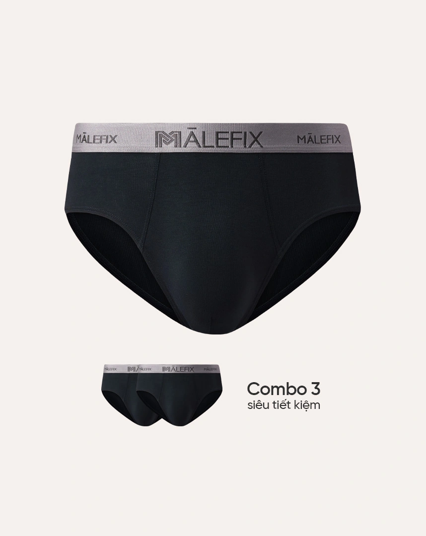 (Combo 03) Quần lót nam MALEFIX, dáng Slip vải Modal lenzing, thoáng khí mềm mại an toàn cho da đạt chuẩn quốc tế OEKO-TEX- MS010