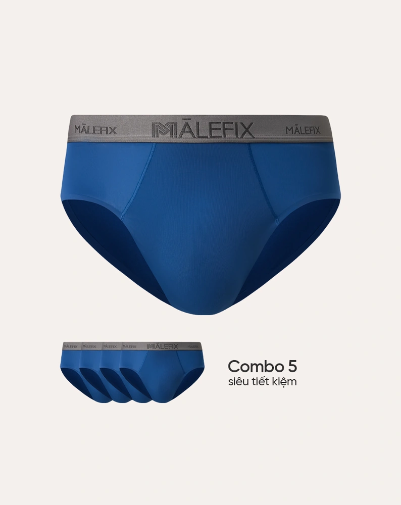 (Combo 05) Quần lót nam MALEFIX, dáng Slip vải thun lạnh siêu mát mịn, thoáng khí vượt trội chuẩn an toàn quốc tế OEKO-TEX- MS009