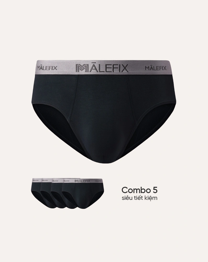(Combo 05) Quần lót nam MALEFIX, dáng Slip vải Modal lenzing, thoáng khí mềm mại an toàn cho da đạt chuẩn quốc tế OEKO-TEX- MS010