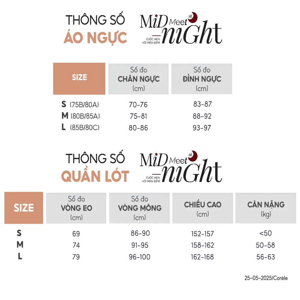 Bảng hướng dẫn chọn size LUX