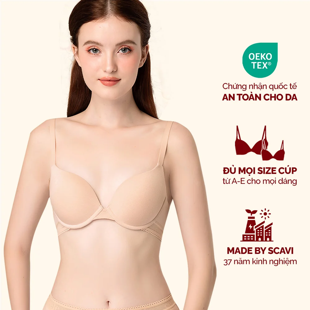 Áo ngực nữ Corèle vải sợi tre nâng vừa có gọng, che gọn mỡ lưng, chuẩn an toàn quốc tế OEKO-TEX từ Corèle Pháp - 31138A