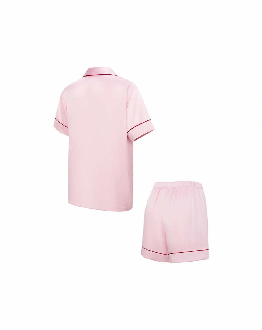 Bộ pijama tay ngắn quần ngắn lụa satin cao cấp, mặc nhà sang trọng chuẩn OEKO-TEX từ Corèle Pháp – HP180A Bộ pijama tay ngắn quần ngắn lụa satin cao cấp, mặc nhà sang trọng chuẩn OEKO-TEX từ Corèle Pháp – HP180A