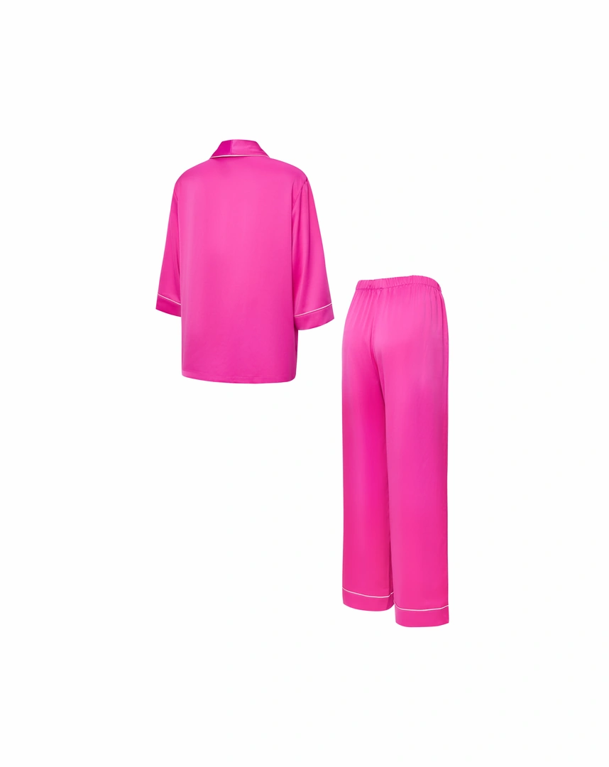Bộ pijama tay dài quần dài lụa satin cao cấp, mặc nhà sang trọng chuẩn OEKO-TEX từ Corèle Pháp - HP180B Bộ pijama tay dài quần dài lụa satin cao cấp, mặc nhà sang trọng chuẩn OEKO-TEX từ Corèle Pháp - HP180B