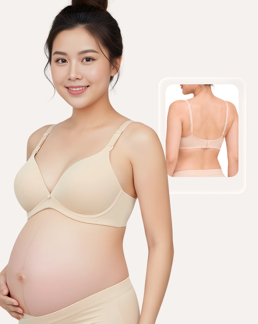 Áo ngực bầu Corèle mút mỏng không gọng , Vải modal/sợi sồi kháng khuẩn, thoáng mát, nâng đỡ tự nhiên chuẩn an toàn quốc tế OEKO-TEX  – NB173B