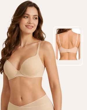 Áo ngực Corèle nữ đệm mỏng nhẹ có gọng, cup trơn, bản lưng U-back to che mỡ lưng, chuẩn an toàn OEKO-TEX – 30182A Áo ngực Corèle nữ đệm mỏng nhẹ có gọng, cup trơn, bản lưng U-back to che mỡ lưng, chuẩn an toàn OEKO-TEX – 30182A