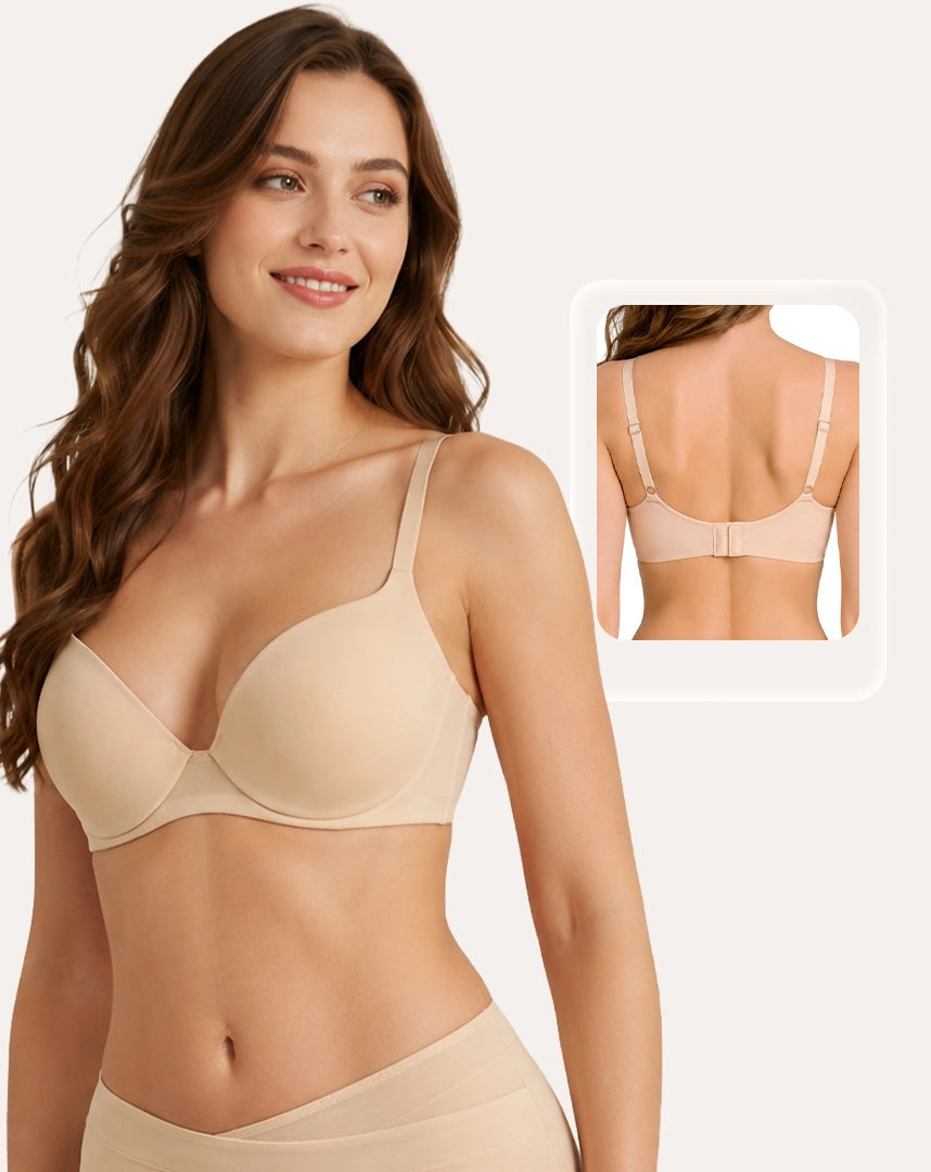 Áo ngực Corèle  nữ đệm mỏng nhẹ có gọng, cup trơn, bản lưng U-back to che mỡ lưng, chuẩn an toàn OEKO-TEX  – 30182A