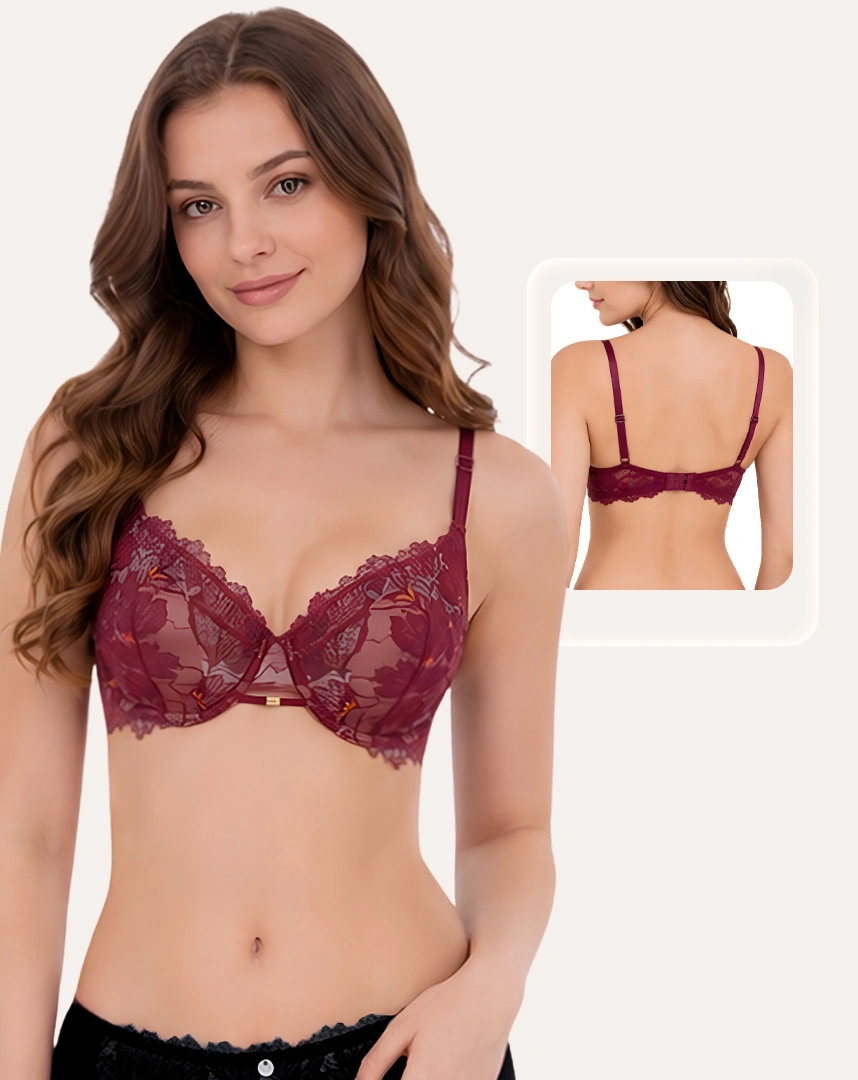 Áo ngực có gọng cup tai thỏ phối ren - Corele - W0165B