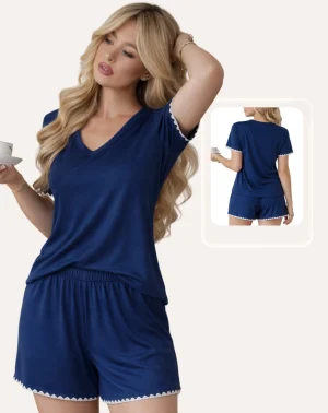 SET Áo thun tay ngắn & Quần short viền xích móc, vải Modal lành tính, chuẩn TENCEL Lenzing & OEKO-TEX | CORÈLE HWSS191A SET Áo thun tay ngắn & Quần short viền xích móc, vải Modal lành tính, chuẩn TENCEL Lenzing & OEKO-TEX | CORÈLE HWSS191A