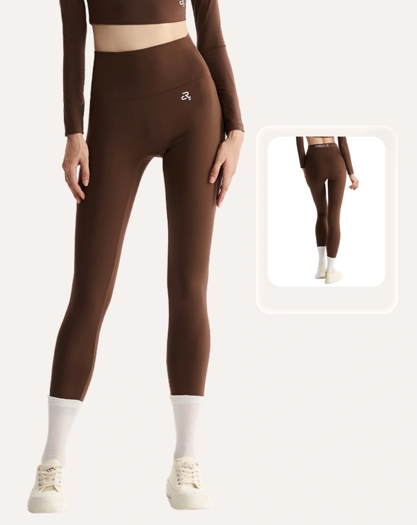 Quần legging nữ dáng dài, cạp cao bản lớn, tập Gym Yoga | CORELE SLD104A