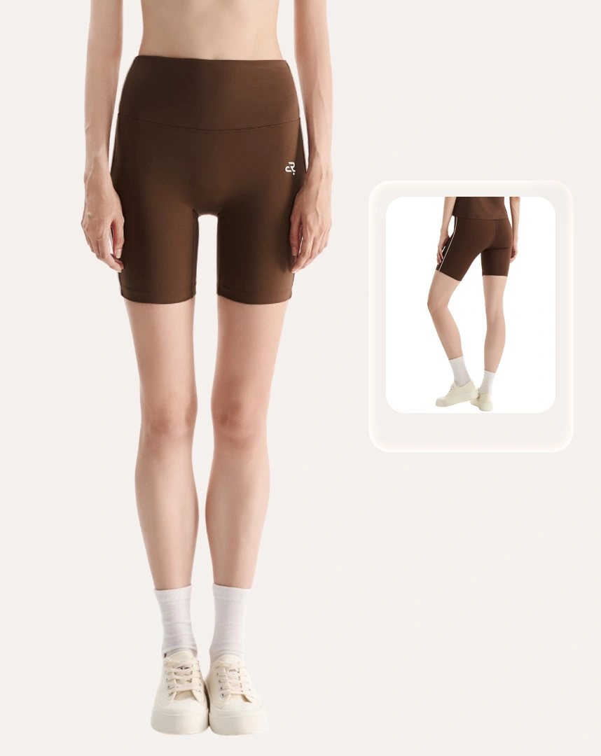 Quần short thể thao nữ, quần biker thun lưng bản lớn, tập Gym Chạy bộ Đạp xe | CORELE SLN104A