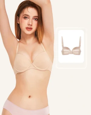 [PHIÊN BẢN NÂNG CẤP] Áo ngực nữ mút vừa nâng 2cm phối lưới thoáng khí, nâng ngực tự nhiên, không gọng, chuẩn OEKO-TEX|CORÈLE 21144-1