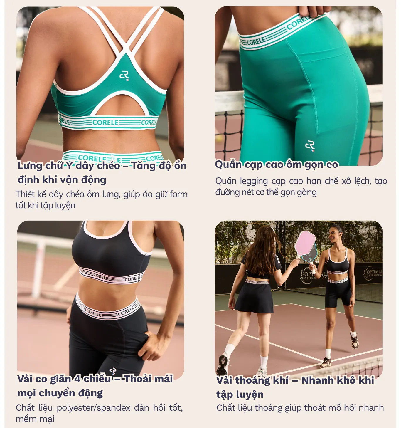 SET ĐỒ TẬP thể thao nữ Áo Bra & Quần Legging dáng ngắn co giãn thấm hút tốt tập Gym Yoga Đi Bộ | CORÈLE Askin Allure SBRA403A-SLN103A SET ĐỒ TẬP thể thao nữ Áo Bra & Quần Legging dáng ngắn co giãn thấm hút tốt tập Gym Yoga Đi Bộ | CORÈLE Askin Allure SBRA403A-SLN103A
